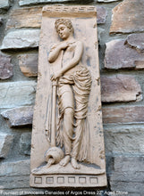 Load image into Gallery viewer, Roman Greek Carved nymph Fountain of Innocents Danaides of Argos Dress Figure Sculptural Wall frieze plaque relief www.Neo-Mfg.com 22&quot;
