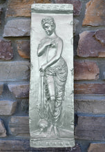 Load image into Gallery viewer, Roman Greek Carved nymph Fountain of Innocents Danaides of Argos Dress Figure Sculptural Wall frieze plaque relief www.Neo-Mfg.com 22&quot;
