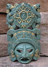 Load image into Gallery viewer, History Aztec Maya Artifact mask Sun Stone &amp; Serpents Sculpture Statue 10" Tall www.Neo-Mfg.com
