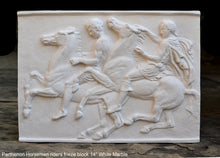 Load image into Gallery viewer, Roman Greek Parthenon Horsemen riders frieze block Artifact Carved Sculpture Statue www.Neo-Mfg.com 14"
