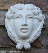 Load image into Gallery viewer, Roman Greek Medusa bust Sculptural wall relief plaque www.Neo-Mfg.com 8.25"
