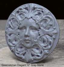 Load image into Gallery viewer, Greenwoman Elegant Sculptural Wall frieze plaque Fragment relief www.Neo-Mfg.com 12&quot;
