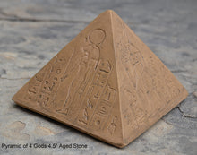 Load image into Gallery viewer, Egyptian Pyramid of 4 Gods 4.5&quot; Tall sculpture www.Neo-Mfg.com home decor art
