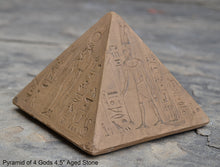 Load image into Gallery viewer, Egyptian Pyramid of 4 Gods 4.5&quot; Tall sculpture www.Neo-Mfg.com home decor art
