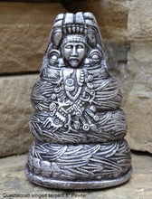 Load image into Gallery viewer, Aztec Mayan Quetzalcoatl winged serpent statue sculpture Artifact Carved Sculpture Statue 8" www.Neo-Mfg.com Museum reproduction
