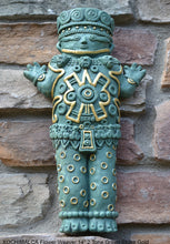 Load image into Gallery viewer, Aztec Mayan XOCHIMALCA Flower Weaver statue sculpture Artifact Carved Sculpture Statue 14" www.Neo-Mfg.com wall plaque relief
