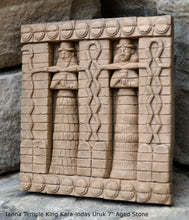 Load image into Gallery viewer, Assyrian Persian facade Ianna Temple King Kara-indas Uruk Persepolis relief sculpture ancient replica Sculpture www.Neo-Mfg.com 7" b3
