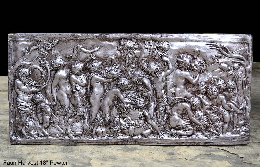 Faun Harvest Pan goddess dancing feast of Bacchus Dionysus-Bacchanalia wall Sculpture www.Neo-Mfg.com 18