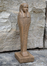 Load image into Gallery viewer, History Egyptian Ptah-Sokar-Osiris Ushabti statue hieroglyph Sculptural www.Neo-Mfg.com 8&quot;
