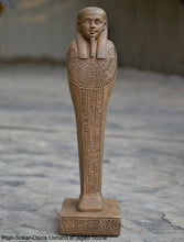 Load image into Gallery viewer, History Egyptian Ptah-Sokar-Osiris Ushabti statue hieroglyph Sculptural www.Neo-Mfg.com 8&quot;
