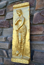 Load image into Gallery viewer, Roman Greek Carved nymph Fountain of Innocents Danaides of Argos Dress Figure Sculptural Wall frieze plaque relief www.Neo-Mfg.com 22&quot;
