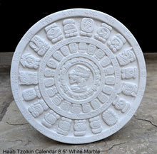 Load image into Gallery viewer, History MAYAN AZTEC Haab Tzolkin CALENDAR Sculptural wall relief plaque 8.5" Museum Quality Neo-Mfg n12
