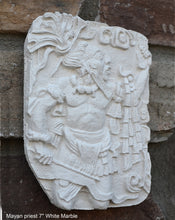 Load image into Gallery viewer, Aztec Maya Mesoamerica Priest plaque wall Sculpture relief www.Neo-Mfg.com 7&quot; k24
