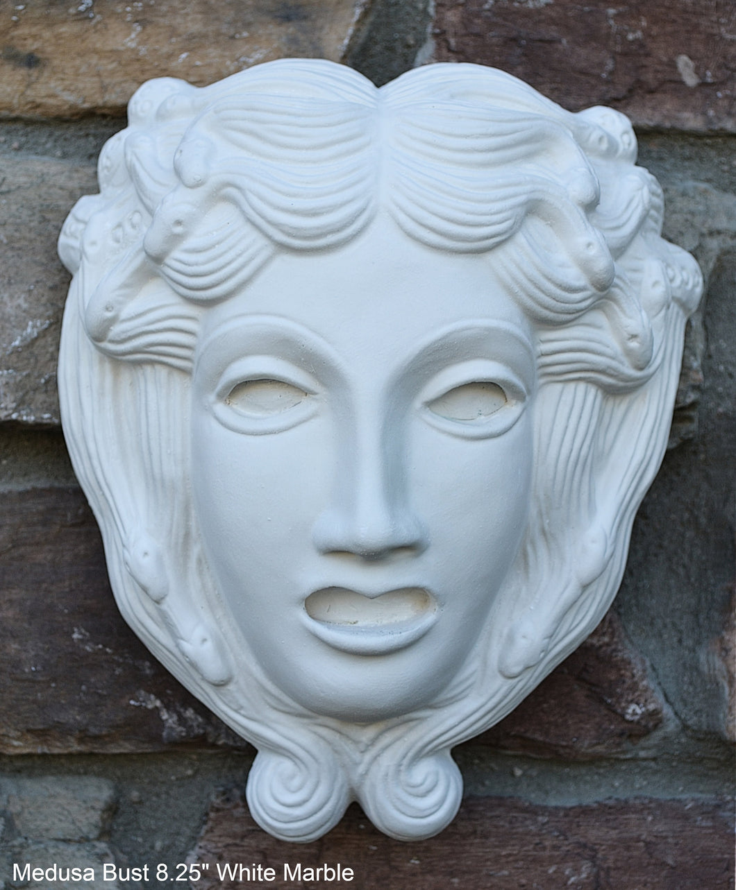 Roman Greek Medusa bust Sculptural wall relief plaque www.Neo-Mfg.com 8.25