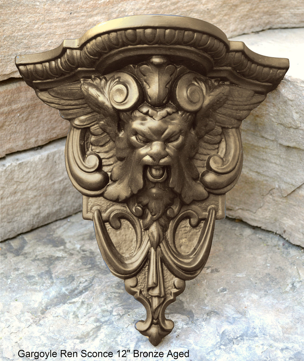 Gargoyle Satyr wall Shelf corbel Grotesque goblin sculpture www.NEO-MFG.com 12