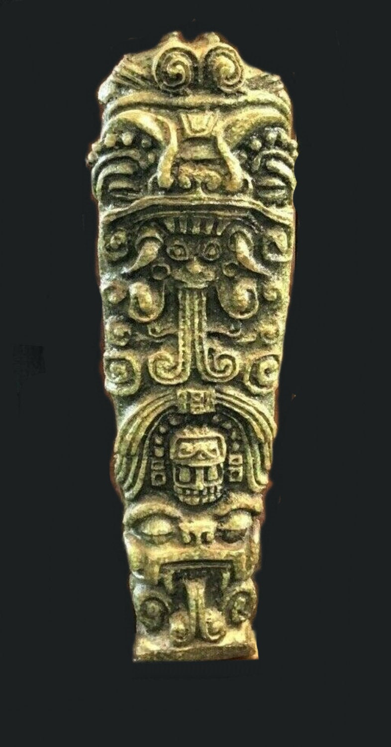 History Aztec Maya Stela P2 Artifact Carved Stone Sculpture Statue 9