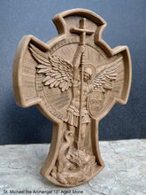 Load image into Gallery viewer, Historical religious Mythological St. Michael the Archangel wall angel 12" sculpture plaque Sculpture www.Neo-mfg.com a6
