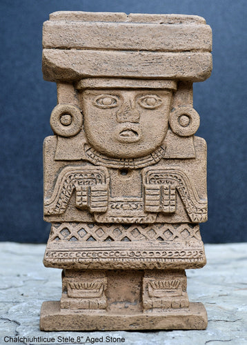 History Aztec Maya Chalchiuhtlicue Teotihuacan Stele Totem Artifact Sculpture Statue 8
