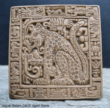Load image into Gallery viewer, Aztec Mayan Jaguar Balam Cat sculpture Wall plaque carving 6&quot; www.Neo-Mfg.com
