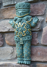 Load image into Gallery viewer, Aztec Mayan XOCHIMALCA Flower Weaver statue sculpture Artifact Carved Sculpture Statue 14&quot; www.Neo-Mfg.com wall plaque relief
