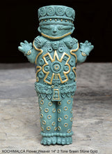 Load image into Gallery viewer, Aztec Mayan XOCHIMALCA Flower Weaver statue sculpture Artifact Carved Sculpture Statue 14&quot; www.Neo-Mfg.com wall plaque relief
