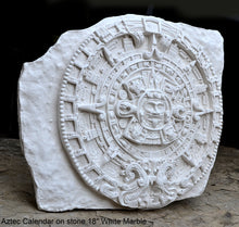 Load image into Gallery viewer, History MAYAN AZTEC CALENDAR on Stone Sculptural wall relief plaque 18&quot; Museum Quality Neo-Mfg
