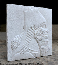 Load image into Gallery viewer, King Ashurnasirpal II Nimrud bust cameo Fragment Sculptural wall relief plaque www.Neo-Mfg.com 13&quot;
