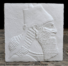 Load image into Gallery viewer, King Ashurnasirpal II Nimrud bust cameo Fragment Sculptural wall relief plaque www.Neo-Mfg.com 13&quot;
