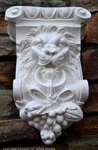 Load image into Gallery viewer, Animal Lion Face Corbel shelf Column plaque Fragment relief www.Neo-Mfg.com 15&quot; home decor
