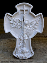 Load image into Gallery viewer, Historical religious Mythological St. Michael the Archangel wall angel 12" sculpture plaque Sculpture www.Neo-mfg.com a6

