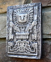 Load image into Gallery viewer, Inca Viracocha Tiwanaku Gateway sun Sculptural wall relief plaque 6&quot; www.Neo-Mfg.com home decor k16
