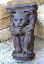Load image into Gallery viewer, Gargoyle Irving NYC wall Shelf corbel Grotesque goblin sculpture www.NEO-MFG.com 14&quot; Medieval
