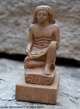Load image into Gallery viewer, Egyptian Scribe Nakhtsebek seated sitting statue Sculpture 3.34&quot; www.Neo-Mfg.com museum reproduction
