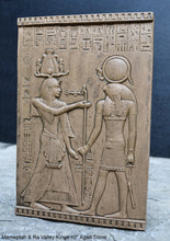 Load image into Gallery viewer, History Egyptian Merneptah &amp; Ra Valley Kings Sculptural wall relief plaque Neo-Mfg 10&quot; d24
