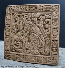 Load image into Gallery viewer, Aztec Mayan Jaguar Balam Cat sculpture Wall plaque carving 6&quot; www.Neo-Mfg.com
