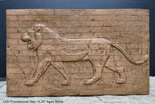Load image into Gallery viewer, Assyrian Babylonian Lion Processional Way wall plaque art Sculpture 15.25&quot; www.Neo-Mfg.com
