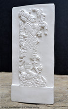 Load image into Gallery viewer, Aztec Mayan Temple foliated cross Center left K'inich Kan Bahlam II carving wall plaque www.Neo-Mfg.com home garden decor art 9" j14
