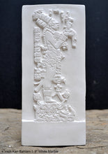 Load image into Gallery viewer, Aztec Mayan Temple foliated cross Center left K&#39;inich Kan Bahlam II carving wall plaque www.Neo-Mfg.com home garden decor art 9&quot; j14
