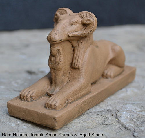 Egyptian Sphinx Ram-Headed Temple Amun Karnak Carving sculpture statue 5