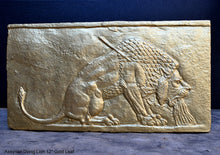 Load image into Gallery viewer, Assyrian Dying Lion Sculpture museum reproduction art 12&quot; www.Neo-Mfg.com home decor relief e25
