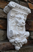 Load image into Gallery viewer, Animal Lion Face Corbel shelf Column plaque Fragment relief www.Neo-Mfg.com 15&quot; home decor

