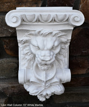 Load image into Gallery viewer, Animal Lion Face Corbel shelf Column plaque Fragment relief www.Neo-Mfg.com 15&quot; home decor
