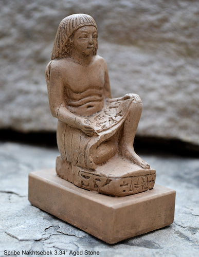 Egyptian Scribe Nakhtsebek seated sitting statue Sculpture 3.34