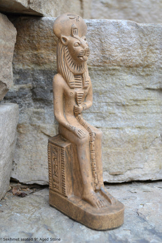 Egyptian Sekhmet seated Sculpture Statue 9