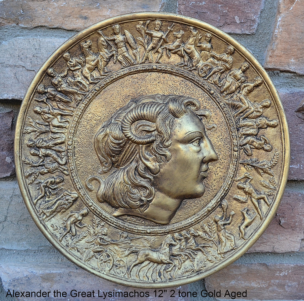 Roman Greek Alexander the Great Lysimachos Sculptural Wall relief plaque www.Neo-Mfg.com 12