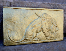 Load image into Gallery viewer, Assyrian Dying Lion Sculpture museum reproduction art 12&quot; www.Neo-Mfg.com home decor relief e25
