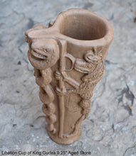 Load image into Gallery viewer, Sumerian Libation Cup of King Gudea Caduceus votive chalice statue Sculpture 9.25&quot; www.Neo-Mfg.com museum reproduction
