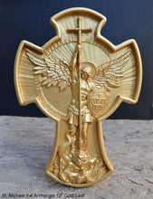 Load image into Gallery viewer, Historical religious Mythological St. Michael the Archangel wall angel 12" sculpture plaque Sculpture www.Neo-mfg.com a6
