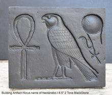 Load image into Gallery viewer, History Egyptian Building Artifact Horus name of Nectanebo I Carved Sculpture Statue www.Neo-Mfg.com Wall art 8.5&quot; g23
