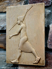 Load image into Gallery viewer, History Egyptian Kinf Tut Tutankhamun with spear plaque Tomb Tut Artifact Sculpture Statue 10" www.Neo-Mfg.com Museum Replica d27
